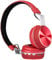 LQZO Over-Ear Wireless Bluetooth 5.0 Headphones, Foldable Active Noise Cancelling Headphones, Hi-Res Audio, Deep Bass, with Microphone, FM, SD/TF,Red