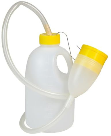 GEDRACKPMYN Portable Urine Bottles, 1700ML Large Capacity Urine Bottle for Men & Women, Pee Storage Holder Urinal Collector 90cm for Use in Bed,male