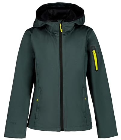 Icepeak Jungen Outdoorjacke Wanderjacke Funktionsjacke Softshelljacke Kanorado, Farbe:Oliv, Größe:176, Artikel:-585 Dark Olive