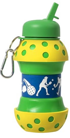 Windy City Novelties Bouteille d'eau pliable en silicone avec boule de cornichon