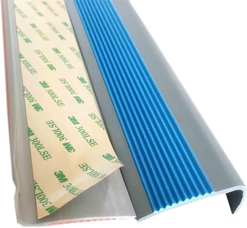 Gummi-Stufenkantenkanten-Anti-Rutsch-Stufen für Holz-/Vinyl-/Laminatböden, Blau, 140 cm