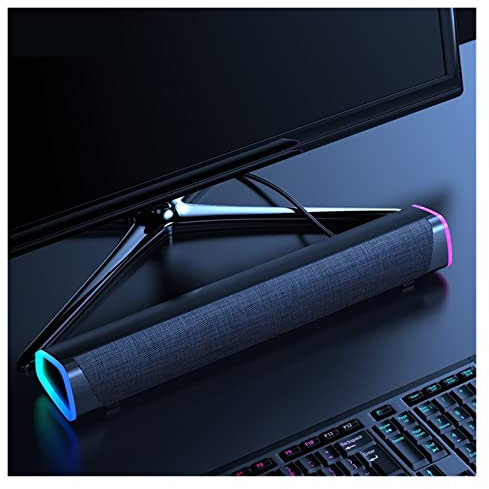 P9IDEDFH Portable Speaker 3D Surround Soundbar Bluetooth 5.0 Speaker Wired Computer Speakers Stereo Subwoofer Sound Bar for Laptop PC Theater TV 3.5mm Blue Tooth Speaker