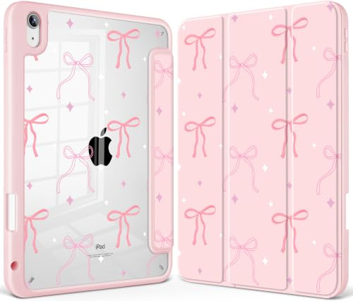 Tuiklol Funda para iPad de 11 Pulgadas (Chip A16) 2025 Gen 11ª/iPad de 11.9 Pulgadas 2022 10ª generación, Soporte para lápices con Cubierta a Prueba de Golpes, Carcasa Trasera Transparente