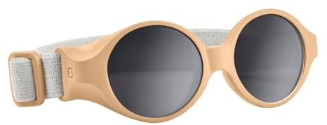 BÉABA, Stirnband Sonnenbrille für Baby 0-9 Monate, 100% UV Schutz - Kategorie 4, Seitenschutz, Optimaler Komfort, Verstellbares Elastikband, Ocker