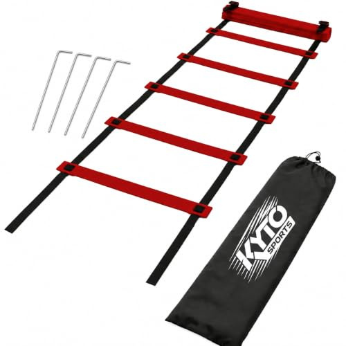 Kyto Koordinationsleiter Fußball 6 m - Agility Ladder mit Tasche