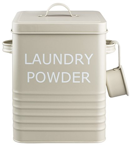 Vintage Retro Style Laundry Powder Tin In Olive Colour - Ideal For Storing Washing Powder or Tablets