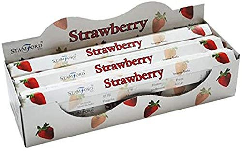 STAMFORD INC. 37141 Strawberry Incense Sticks, 20 Sticks x 6 Packs