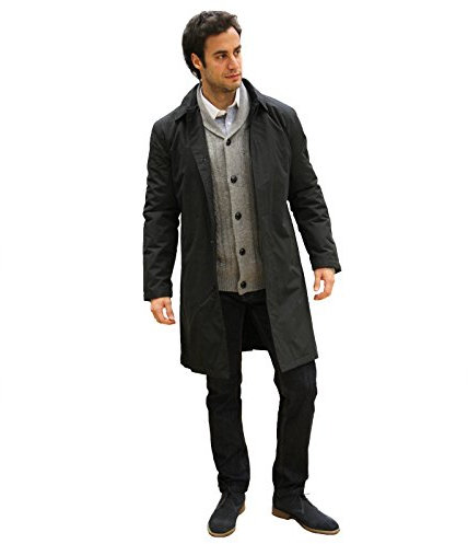 carter & jones Men's Rain Coat Black
