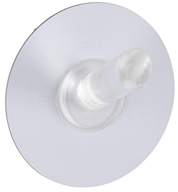 WENKO 21795100 Static-Loc Haken mittelgroß, Befestigen ohne Bohren, Kunststoff, 5 x 2.5 x 5 cm, weiß