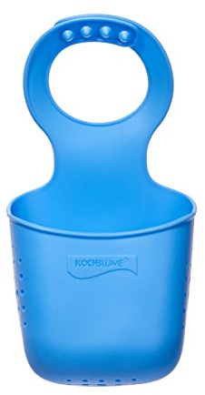 Kochblume Schwammhalter | Zur Aufbewahrung von Reinigungsschwämmen von Kochblume | Premium-Silikon | Hitzebeständig | Spülmaschinenfest | Farbe: blau