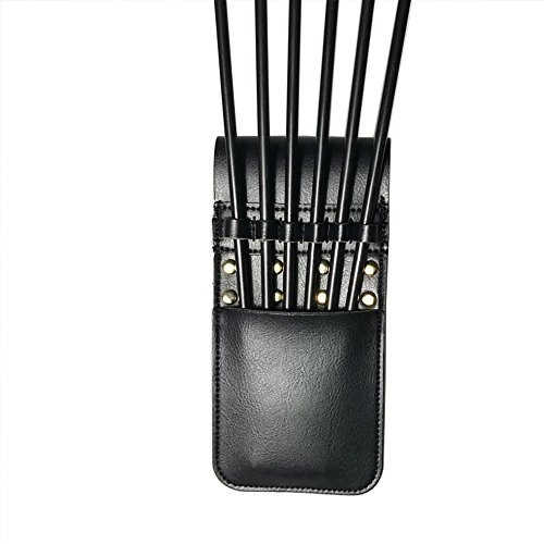 ZSHJG Archery Pocket Arrow Köcher Leichte Hüfte Pocket Quiver Gürtel Taille Köcher für 6 Pfeile Lagerung (Schwarz)