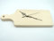 Chunky rectangular plain wooden chopping board shaped clock