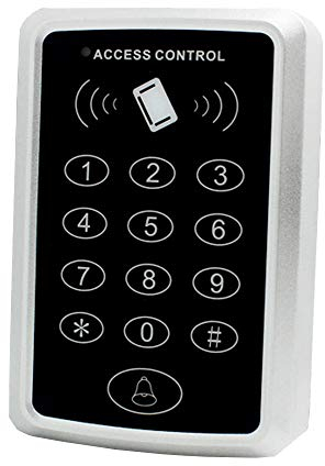 AMAO Tastiera apriporta Standalone RFID lettore di schede per Sistema di Controllo Accessi Porta Singola con sistema RFID 125 KHz, per Negozio Fabbrica Magazzino Banca Aziende Supporta 1000 Utenti