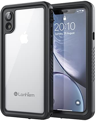 Lanhiem for iPhone XR Case, Waterproof Full Body Protection with Built-in Screen Protector, IP68 Waterproof Dustproof Shockproof Cover for iPhone XR Cases (2019) 6.1 Inch (Black)