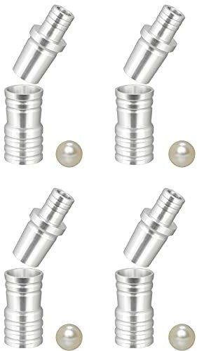 Sultan 4X Shisha Schlauchadapter 18/8 Schliff Aluminium | Set 2-teilig M16x1 Gewinde | Schlauch Adapter für die meisten Shishas geeignet | Silber