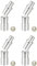 Sultan 4X Shisha Schlauchadapter 18/8 Schliff Aluminium | Set 2-teilig M16x1 Gewinde | Schlauch Adapter für die meisten Shishas geeignet | Silber