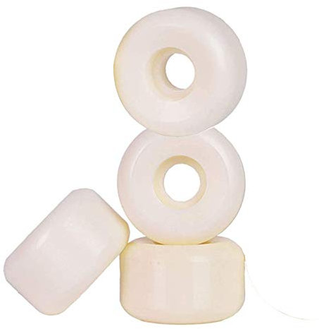 HJGHY 102A Skateboard Räder Mit Lagern 52X32mm Longboard PU Ersatzräder Cruiser Wheels Street (4Er Set),Weiß