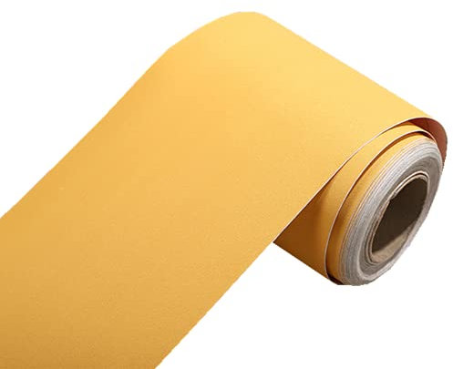 NB Self Adhesive Solid Color Frosted Wallpaper Border Stick Waterproof Wall Border Easy to Apply Kitchen Bathroom Tiles Sticker 4 x 196inch (Dark Yellow)