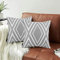 BULZEU Wasserdicht Kissenbezug 45x45 cm 2er Set Outdoor Geometrische Muster Sofakissen Kissenbezüge Modern Zierkissenbezug Kissenhülle Kissen mit Bezug für Garten Sofa Wohnzimmer Bett (Grau)