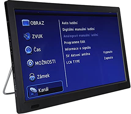 Dpofirs HD Portable Freeview TV, 13 Inch Small Screen Color TFT-LED Digital Analogue Television with Multimedia Video Audio Player Rechargeable Battery Recorder TV Outdoor TV