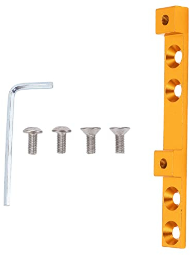 Fahrrad Flaschenhalter Adapter, 107 x 12 x 8 mm Gold Aluminiumlegierung 4 Loch Fahrrad Getränkehalter Käfighalterungen mit Schraube, Wasserflaschenhalter Adapter für Rennrad Mountainbike Rahmen