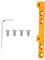 Base de montage de porte-bidon de vélo, 107 x 12 x 8 mm 4 trous supports de cage de position de vélo, adaptateur de réglage de la position des trous pour cadre de vélo de montagne de route(Or)