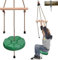 Disc Swing for Kids with Monkey Bars, Replacement Swing for Swing Set for Backyard/Tree/Zipline/Outdoor/Indoor/Playground, Green Disk Swing Seat with 5ft Adjustable Rope