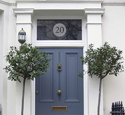 Personalised Round Frosted Fanlight House Door Number, Etched Glass House Number, Front Door Number, Housewarming Gift