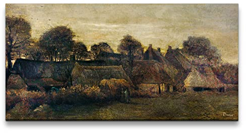 Paul Sinus Remaster 120x60cm Vincent van Gogh Impressionismus Weltberühmtes Gemälde Farming Village Zeitlos