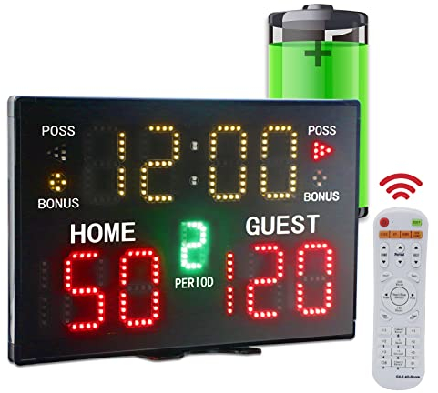 YZ LED Tragbare Elektronische Anzeigetafel Fussball, Tischtennis Zähler Punktezähler, Tennis Punktezähler, Cornhole Scoreboard, Digitale Zähltafel, für Volleyball, Basketball, Badminton