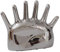 Uziqueif Hand Schmuckständer, Schmuck Hand Form Ständer, Keramik Hand Schmuckhalter im Handformat für Armbänder, Ketten, Ring, Uhren, Schmuck, Armband Display Aufbewahrung,Silber