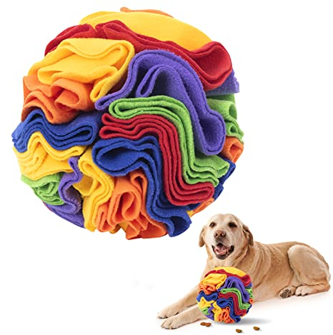 Schnüffelball für Hunde,Schnüffelteppich Schnüffelspielzeug Interaktives Hundespielzeug Intelligenzspielzeug Waschbar Futtermatte Geruchstraining Stressabbau für Kleine Mittelgroße Hunde Haustier,20cm
