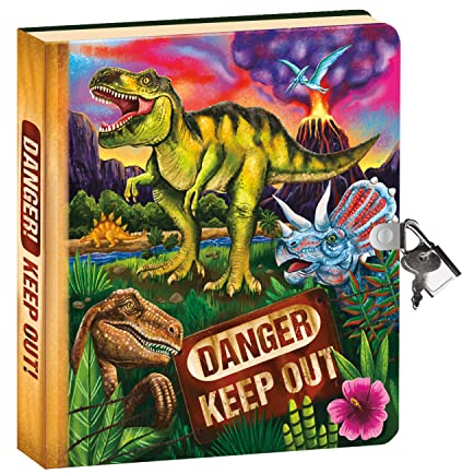 Peaceable Kingdom Lock & Key Diary - Dinosaur Glow in the Dark