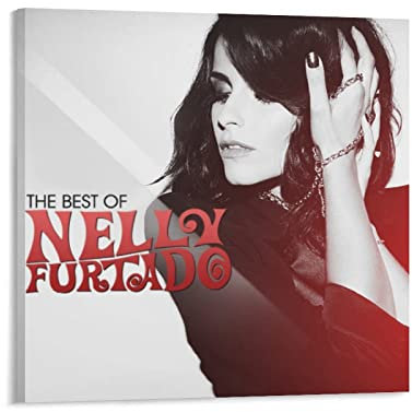 HANYING Poster Nelly Furtado Sexy Kunstdruck Leinwand Poster Wandfarbe Kunst Poster Dekor Moderne Home Kunstwerke 70 x 70 cm