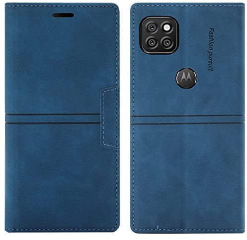 OKZone Kompatibel mit Motorola Moto G 5G Hülle, Handyhülle Wallet PU Leder Kartenfach Magnet Klappbar Schutzhülle Motorola Moto G 5G Hülle Flip Handytasche Case Cover Stoßfest Klapphülle (Blau)