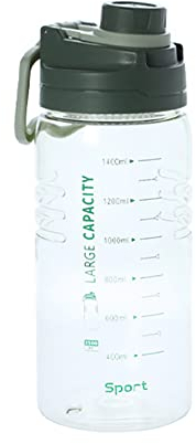 Katutude Bouteille d'eau avec Filtre, 1.5L Gourde Sport Water Bottle sans BPA avec ​Traqueur de Marqueur, Sport Gourde en Plastique Reutilisable pour Enfant, Adulte, Sport, École, Voyage, Camping