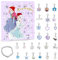 Weihnachten Adventskalender 2024 für Mädchen Jungen mit 24 Tagen Einzigartiges Geschenk Weihnachten Countdown Kalender Blind Box Frozen Bell Schneeflocke Thema DIY Kreative Charm Anhänger Armband