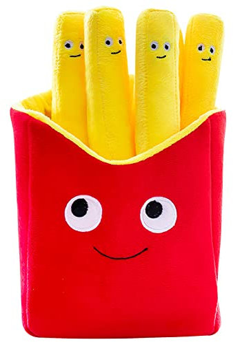 XIAOHONG French Fries Plüsch gefülltes Kissen, 40cm Simulation Fries Plüsch Kissen Nettes French Fry Plüsch Spielzeug Lebensmittel Plüsch Kissen Home Decor Xms Geburtstagsgeschenk(Fries)
