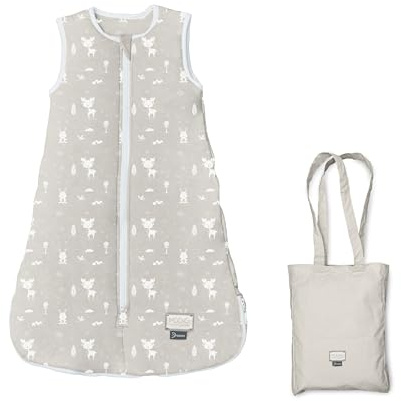 MOOVO by Nuvita 90100 | Sacco Nanna Invernale con Zip Centrale e Cerniera per i Piedi, in Cotone Biologico e imbottitura in materiale Riciclato RPET, certificato OEKO TEX, TOG 2.5 | 18-36 MESI | Beige
