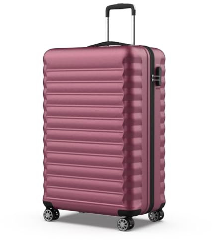 NUMADA - Valigia Grande Upfly 25Kg Upfly 28' ABS (75x49x29cm) con chiusura a combinazione e 4 ruote doppie a 360 | Resistente | Leggera | Interni a scomparti | Bordeaux
