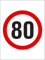 Vitesse De 80 Km Panneau D'Avertissement Métal Mur Signe Métallique Panneau Plaque Deco Metal Pour Intérieur Extérieur 20X30cm
