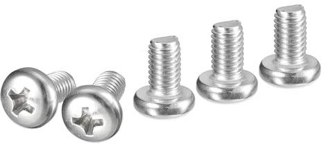 DTGN Tornillos de Máquina de Cabeza Plana, 5/16-18x1-1/2, 10 Unidades, Acero Inoxidable 304, con Cabeza Phillips, Rosca UNC Completa, Acabado Brillante