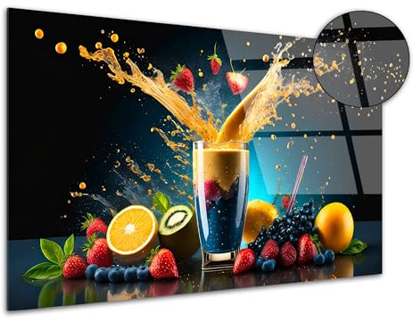 DECLINA – Tableau Mural Mixage Fruité – Déco Murale Gourmande – Impression Hd sur Verre Acrylique – Fabrication Française