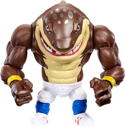 Mattel Street Sharks Actionfigur mit Bite & Slam Motion, Big Slammu Sammelspielzeug, inspiriert von 90er TV Half-Man Half-Shark Hero, 15,2 cm