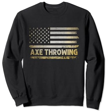 Axe Throwing American Flag USA Patriot Hatchet Thrower Sweatshirt