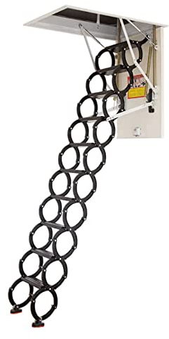 Tragbare Dachbodenleiter, Faltbare Dachbodenleiter, Wandmontage, Dachbodentreppe, universelle, rutschfeste, herunterziehbare Dachbodenleiter für Zuhause, drinnen und draußen, solide, stabil