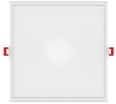Xanlite Downlight LED carré noir ou blanc encastré avec transformateur intégré, IP20, extra plat, 2200 Lumens, CCT
