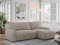 MKS MEBLE Struktur Stoff, Struktur Couch, Sofa mit Schlaffunktion und Bettkasten, Schlafsofa Struktur, Couchgarnitur Ecke Bettcouch, Struktur Stoff - ARGOS - Beige Struktur