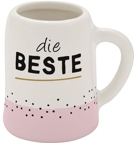 GRUSS & CO Schnapskrug mit Motiv Die | New Bone China, 5 cl, Mini-Krug mit Spruch | Lustiges Geschenk, Party, Männergeschenk | 73833