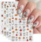 JMEOWIO 9 Sheets Halloween Nail Art Stickers Decals Self-Adhesive Cute Ghost Dog Pumpkin Nail Supplies Nail Art Design Decoration Accessories
